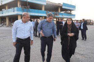 بازدید میدانی وزیر راه و شهرسازی از زیرساختهای آسیبدیده بندر شهید رجایی