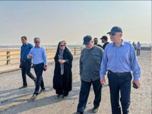 بازدید وزیر راه و شهرسازی از پلهای گچین و روند بازسازی محور بندرعباس-بندر خمیر