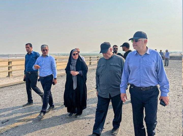 بازدید وزیر راه و شهرسازی از پلهای گچین و روند بازسازی محور بندرعباس-بندر خمیر