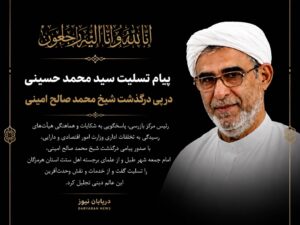پیام تسلیت سید محمد حسینی در پی درگذشت شیخ محمد صالح امینی