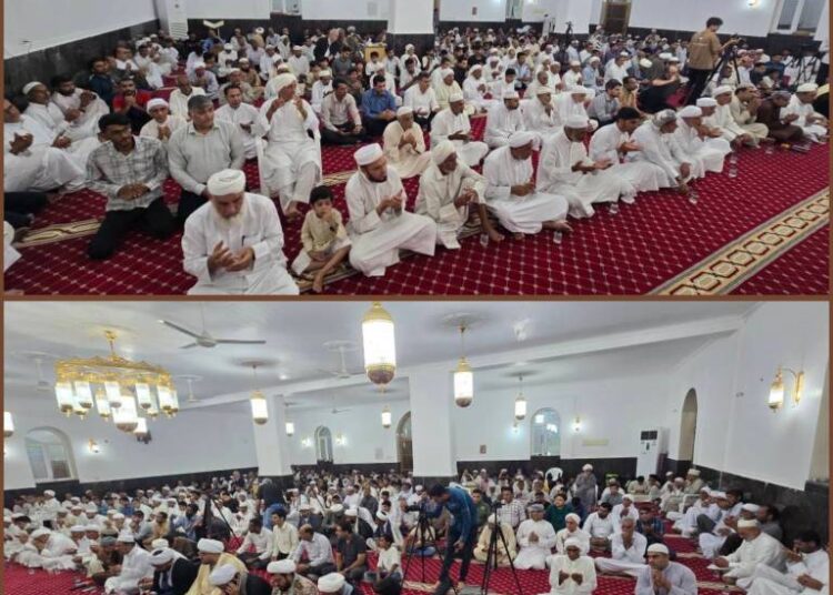 قشم؛ تأکید بر حفظ وحدت و برادری شیعه و اهل سنت در مسجد جامع طبل