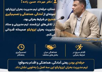 مدیرکل بحران هرمزگان از تیم مدیریت بحران ایزوایکو قدردانی کرد