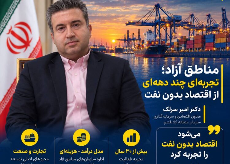 سرلک: مناطق آزاد تجربه چند دهه ای از اقتصاد بدون نفت هستند