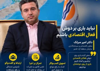 سرلک: نباید باری بر دوش فعالان اقتصادی در قشم باشیم